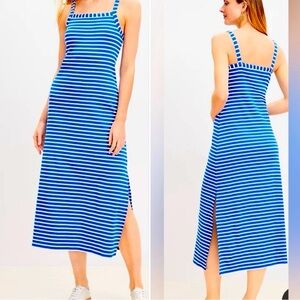 *LOFT* NWT Striped Ribbed Maxi Dress